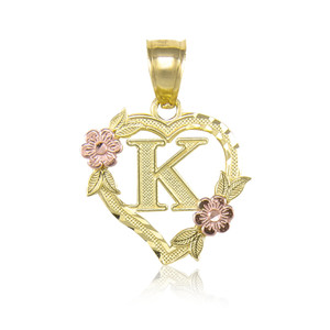 10kt Gold Heart Initial Pendant 10kt Gold Heart Initial Pendant
