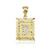 10kt Gold Square Initial Pendant