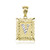10kt Gold Square Initial Pendant