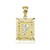 10kt Gold Square Initial Pendant