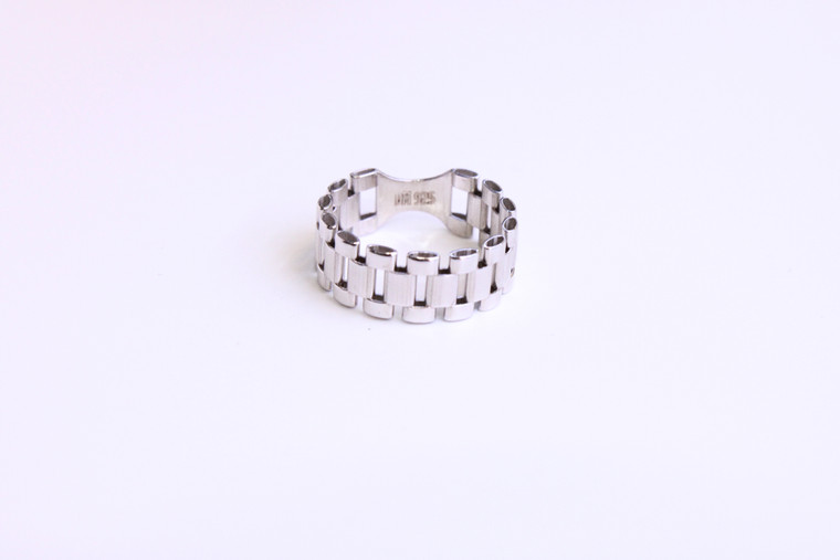 .925 S. Silver Watch Band Ring