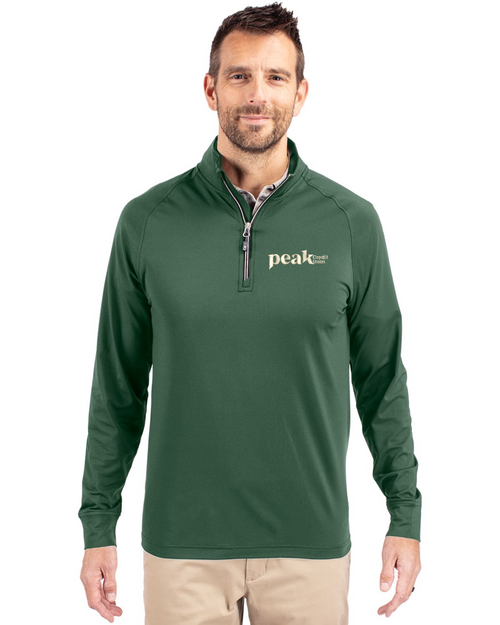 Cutter & Buck Adapt Recycled Soft Knit Stretch Mens Quarter Zip Pullover