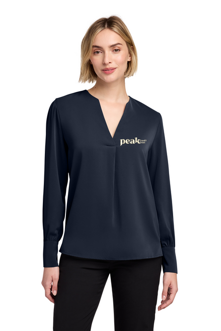 Brooks Brothers Women’s Open-Neck Satin Blouse