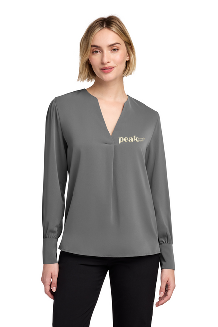 Brooks Brothers Women’s Open-Neck Satin Blouse
