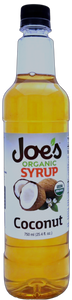 Joe's Organic Coconut syrup is versatile.  It's flavor pairs well with sweet, bitter and salty flavors. Many desserts, Cocktails and coffee drinks use this tropical delight. This flavor is key to making the "Almond Joy" and "Mounds" lattes. Joe's Organic Coconut Syrup gives you a fantastic coconut flavor to all your candy bar and tropical-inspired beverages. Made with organic flavors and pure organic cane sugar, Joe's Organic Coconut Syrup is perfect for creating many specialty beverages.