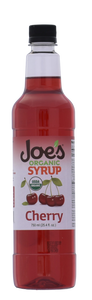 Plump, sweet, tangy.  A favorite with kids of all ages.  Available all year. Made with care, using organic cane sugar, organic Cherry, and just enough citric acid to give it the tartness you expect.  Use Joe's organic Cherry syrup on shaved ice, in Smoothies, Italian soda, ice tea and your favorite specialty beverage.