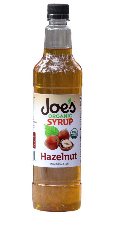 Bottle of Joe's Organic Hazelnut Syrup 750ml