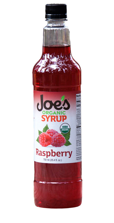 In the Pacific Northwest, raspberries are a summertime Favorite. The delicate fruit is both sweet and tart. Raspberries are treasured in  many dessert and beverage recipes. Joe's Organic Raspberry Syrup will add to your beverage recipes year round. Joe's Organic Raspberry Flavored Syrup is made with organically grown pure cane sugar and the finest organic flavors with no additives or preservatives. In the Pacific Northwest, raspberries are a summertime Favorite. The delicate fruit is both sweet and tart. Raspberries are treasured in  many dessert and beverage recipes. Joe's Organic Raspberry Syrup will add to your beverage recipes year round. Joe's Organic Raspberry Flavored Syrup is made with organically grown pure cane sugar and the finest organic flavors with no additives or preservatives.