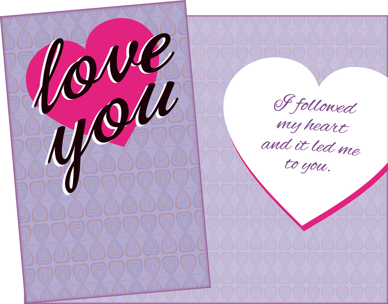 97055 six love greeting cards with six envelopes, 1.80 for six cards