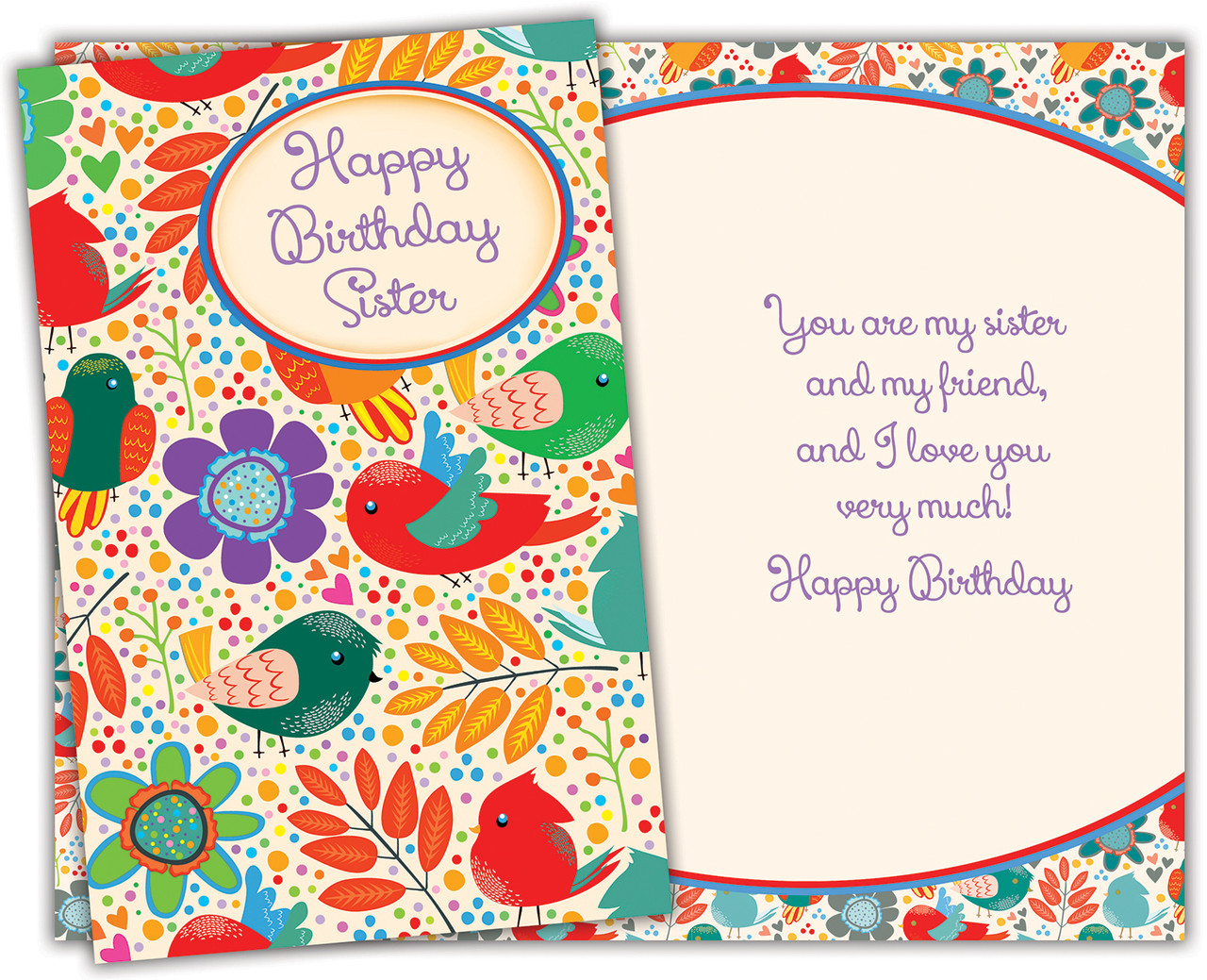 birthday greetings card for sister