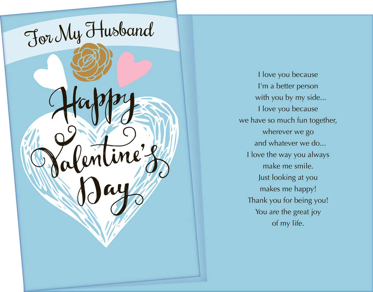 Personalised Husband Valentines Card Valentines Day for Him Happy  Valentines Day Hubby 