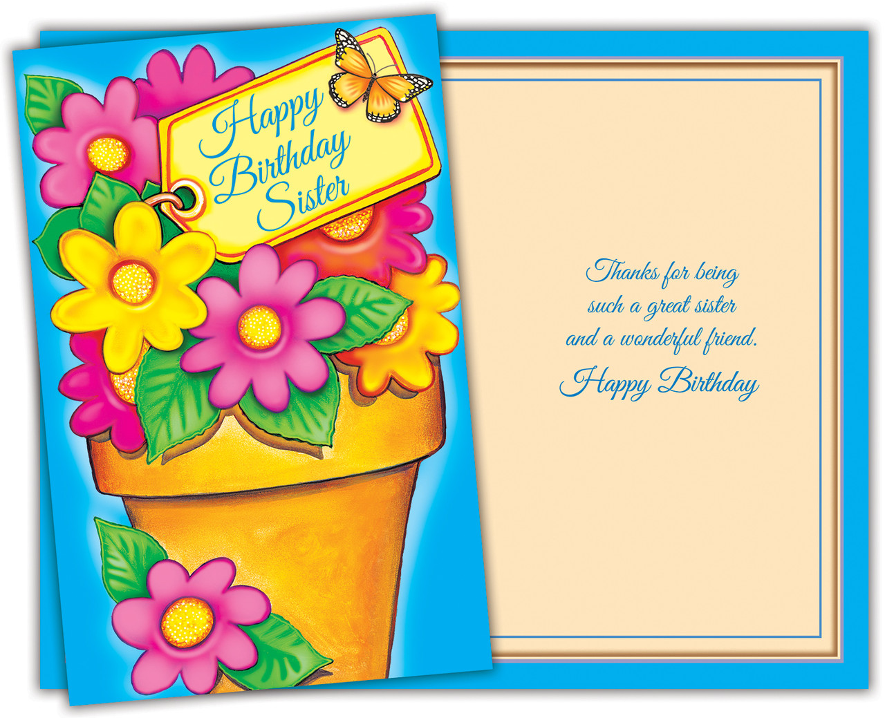 95294 six birthday to sister greeting cards with six envelopes ...