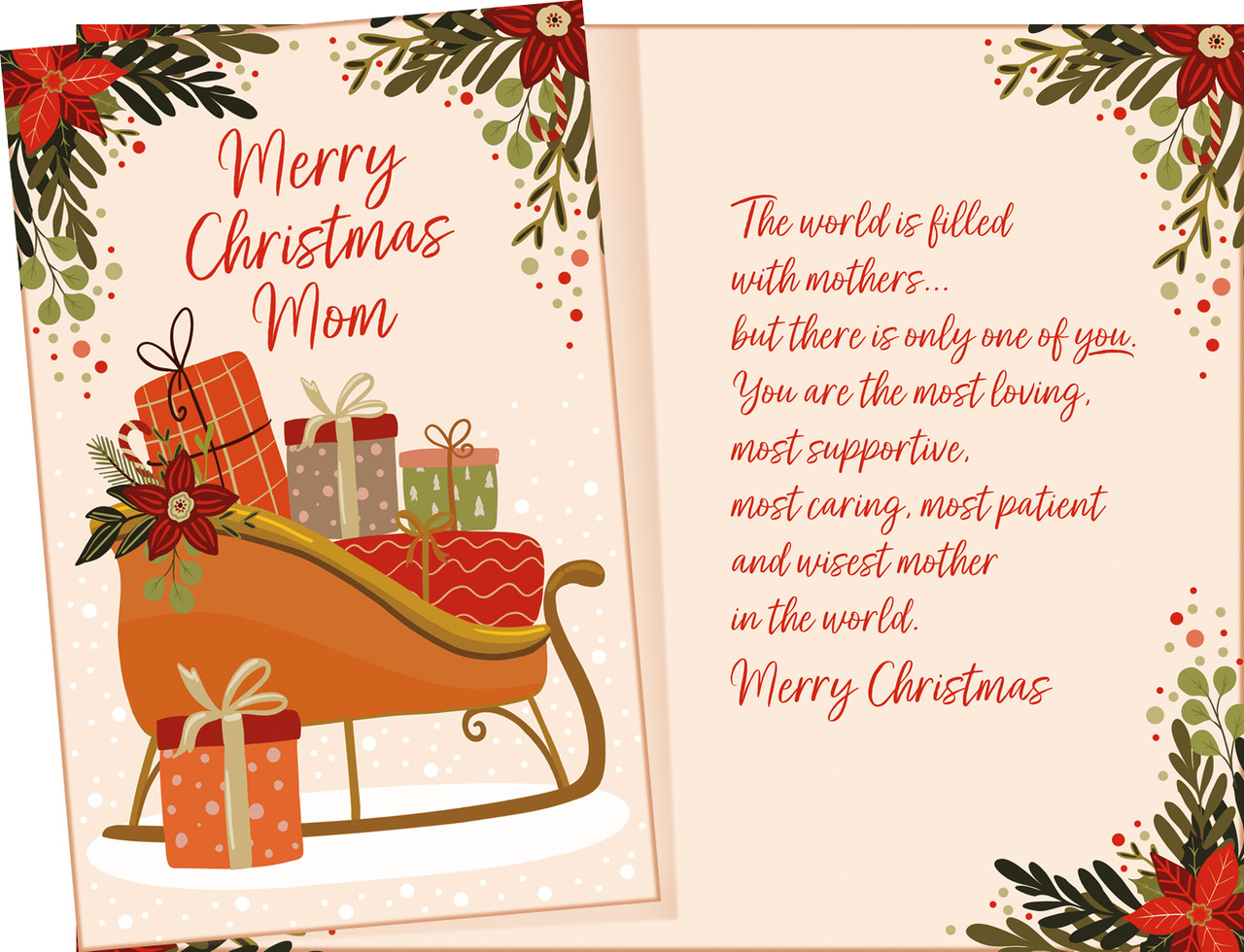 Merry Christmas Wish for Mom Greeting Card | Greeting Card