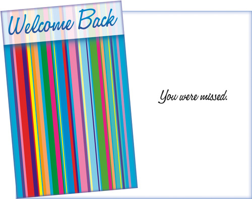 welcome back greeting card