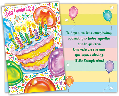 spanish birthday mother greeting card six cards six envelopes 89790 stockwell greetings