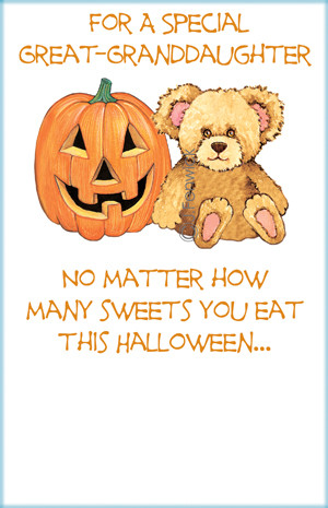 halloween great granddaughter greeting card
