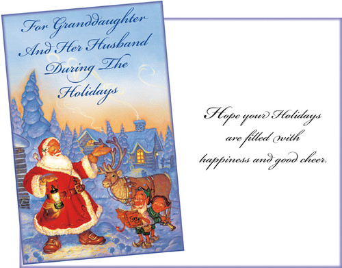 611077 six christmas granddaughter and her husband cards with envelopes