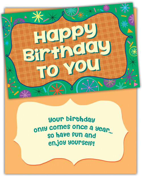 093050 six birthday greeting cards with six envelopes, 2.34 for six