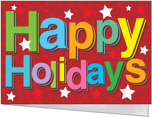 61045 six happy holiday greeting cards with six envelopes