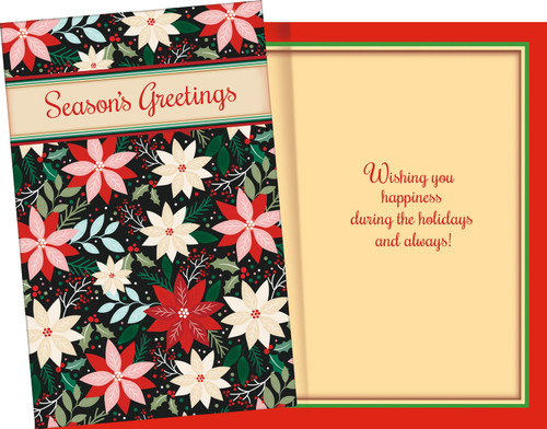 61057 six season's greetings greeting cards with six envelopes ...