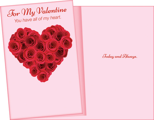 032002 six valentine's day general greeting cards with six envelopes ...