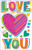 97022 six love greeting cards with six envelopes, $1.98 for six cards
