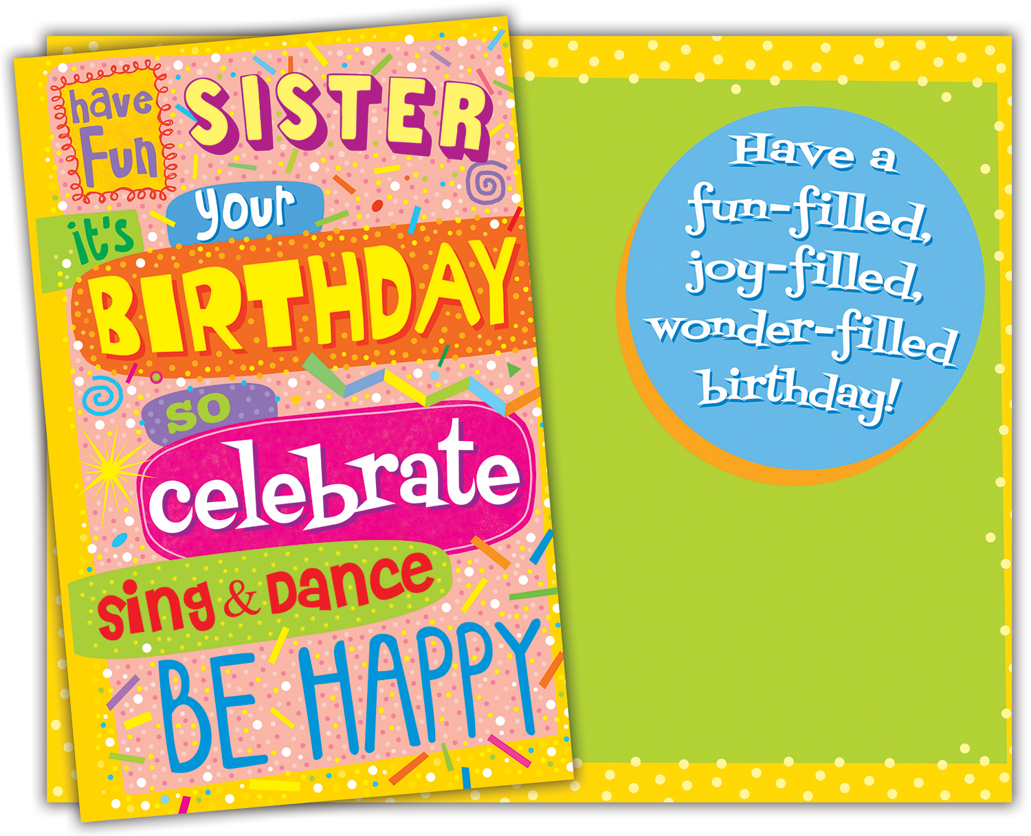 birthday greetings card for sister