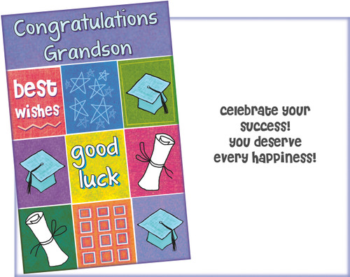 36072 six graduation grandson greeting cards with six envelopes ...