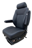 Knoedler Air Chief Seat Mid Back with Headrest in Black Synthetic Leather (98CH-L82MH0S01 In Stock)