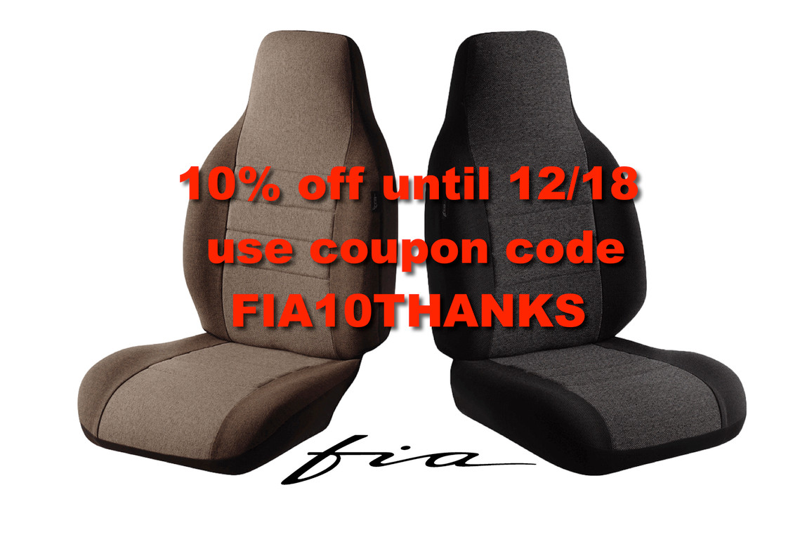 FIA Seat Covers 10 off through 12/18 Seat Specialists