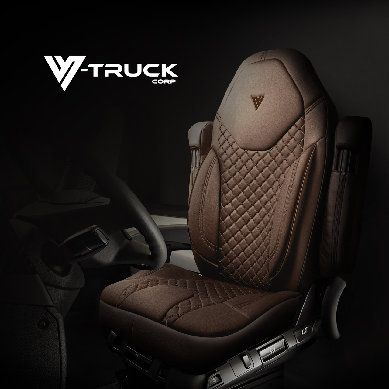 PETERBILT 579 567 Cloth Seat Cover - Chicago style - Seat