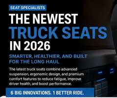 The Newest Truck Seats in 2026: Smarter, Healthier, and Built for the Long Haul