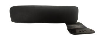 Knoedler left arm - black synthetic leather with black stitching