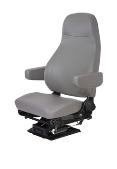 TRUCK SEAT, LOPRO 97 AIR SUSPENSION, OPAL GRAY VINYL, EZ-AIRE, 15 IN. RATCHETING ARMRESTS