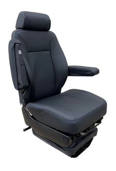 Knoedler Air Chief Seat Mid Back with Headrest in Black Synthetic Leather (98CH-L82MH0S01 In Stock)