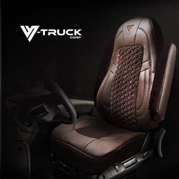 VOLVO VNL VNM 2004-2018 Leather Seat Cover - Diamond style