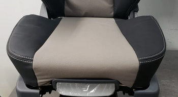 Prime Seating - TC Series Bottom Cushion Assembly - Grey/Black Genuine Leather