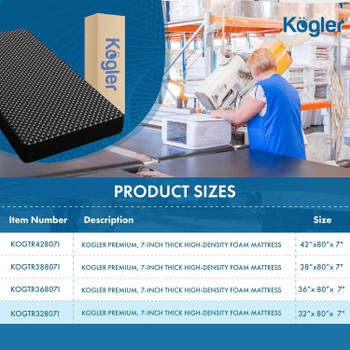 Kogler BEST - 7 inch High Density Foam Mattress Comfortable and Cooling