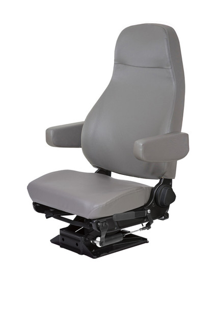 TRUCK SEAT, LOPRO 97 AIR SUSPENSION, OPAL GRAY VINYL, EZ-AIRE, 15 IN. RATCHETING ARMRESTS