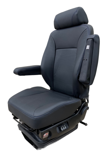 Knoedler Air Chief Seat Mid Back with Headrest in Black Synthetic Leather (98CH-L82MH0S01 In Stock)