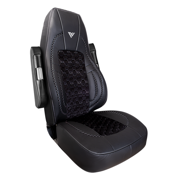 VOLVO VNL VNM 2019 and Up Leather and Cloth Seat Cover