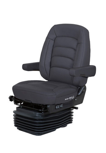 Bostrom Wide Ride LoPro with Serta - Heated Black Ultra Leather with dual arms