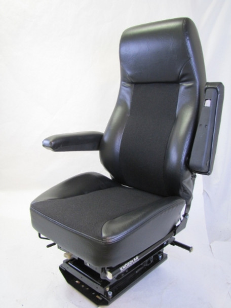 Knoedler Eagle Truck Seat Highback with Fleethawk covering (vinyl and cloth inserts), adjustable arm rests