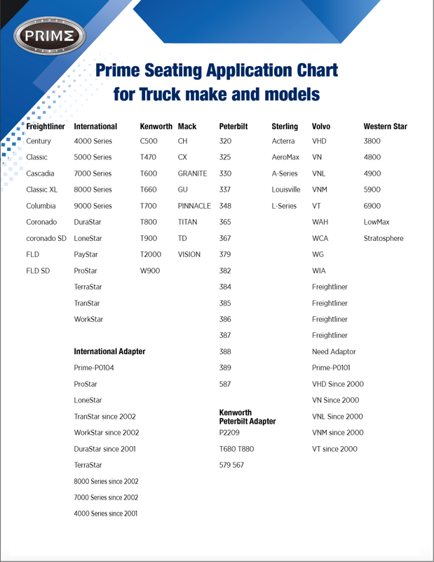 Prime Seating TC200 Touring Comfort Truck Seat - Seat Specialists