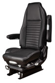 GraMag Aftermarket Truck Seat in Black Leather with Black Stitching