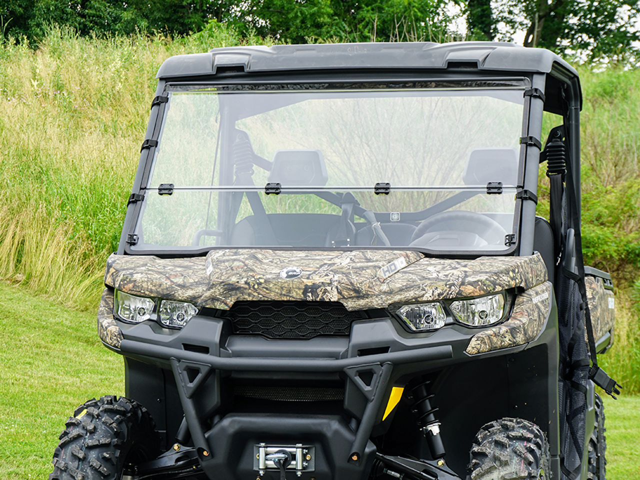 Can Am Defender Scratch Resistant Folding Windshield | UTV HQ