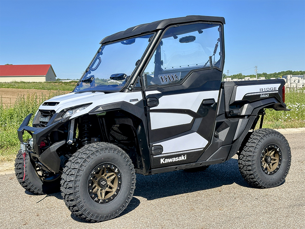 Kawasaki Ridge Tinted Polycarbonate Vented Upper Door Kit | UTV HQ
