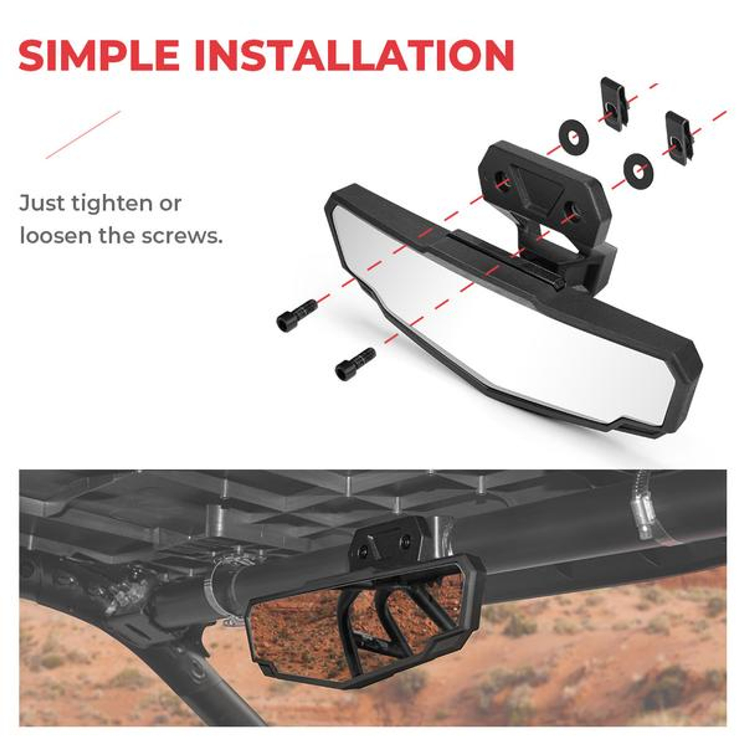 Polaris RZR Pro XP Rear View Mirror UTV HQ