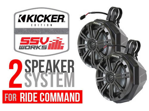 Polaris RZR XP Turbo S Complete SSV Works and Kicker 2-Speaker Cage Mounted Plug-and-Play System