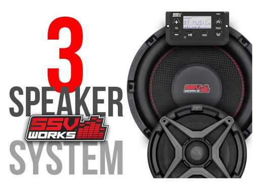 Yamaha YXZ 1000R Complete SSV Works 3 Speaker Plug-and-Play System